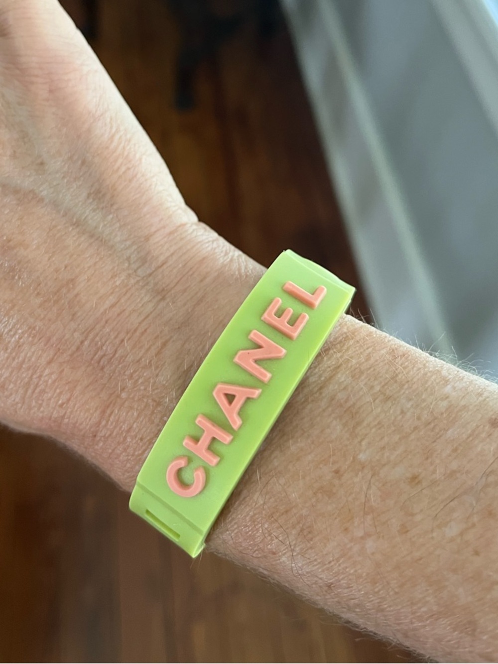 Chanel Neon Rubber Bracelet